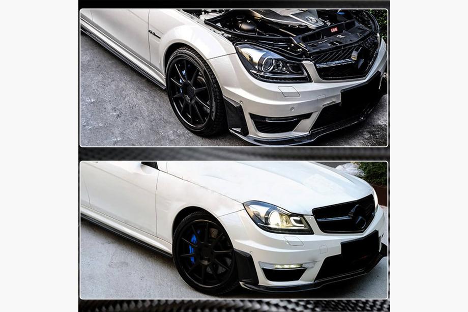 Mercedes C-class W204 2007–2015 Karbonové nástavce předního nárazníku (pro AMG 2012-2014) Fotografie 3