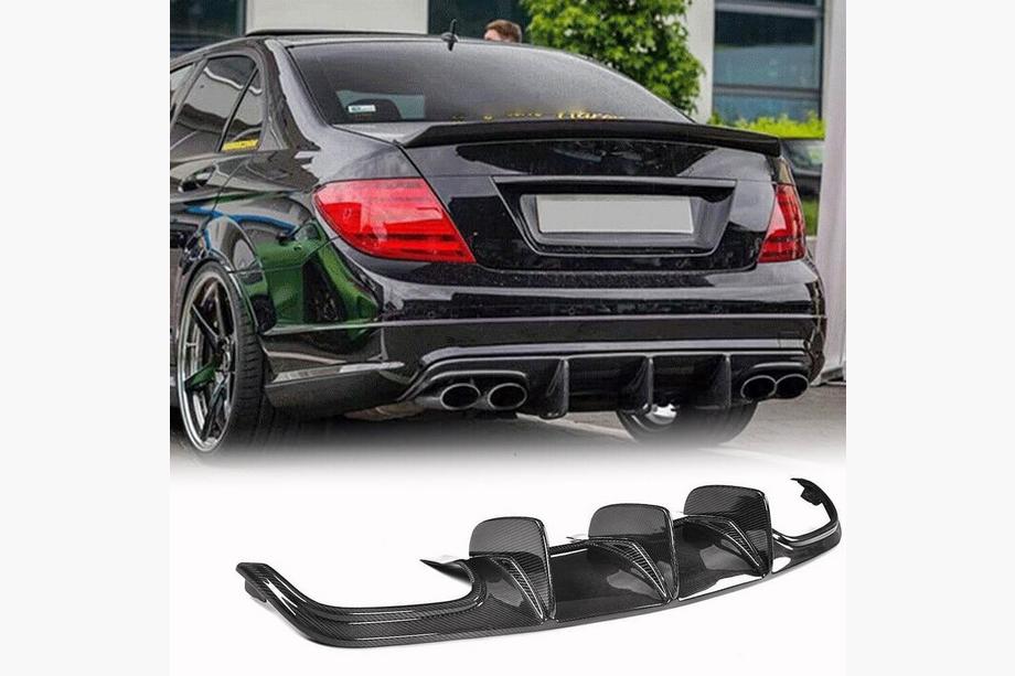Mercedes C-class W204 2007–2015 Difuzor zadního nárazníku V1 (pro AMG SD 2008-2011, karbon) Image