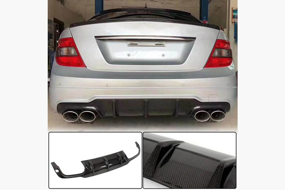 Mercedes C-class W204 2007–2015 Difuzor zadního nárazníku V1 (pro AMG SD/Coupe 2012-2014, karbon) Fotografie 1