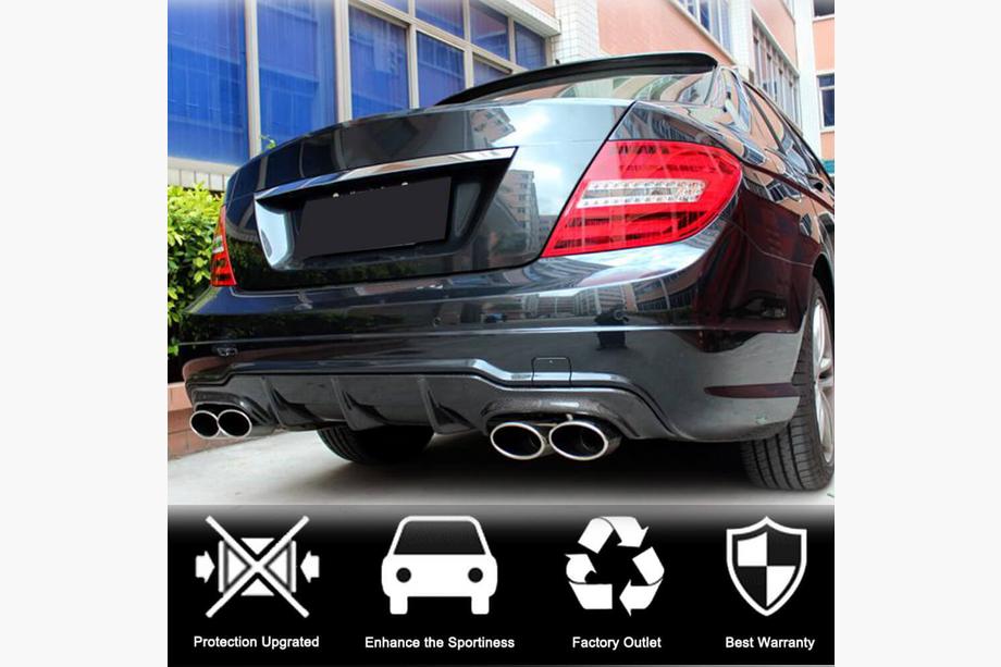 Mercedes C-class W204 2007–2015 Difuzor zadního nárazníku V1 (pro AMG SD/Coupe 2012-2014, karbon) Fotografie 2