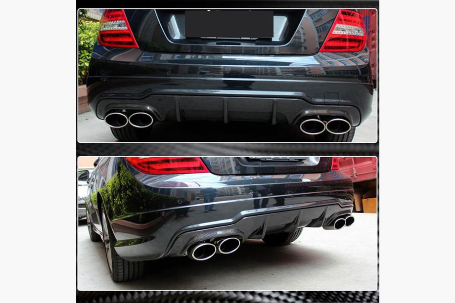 Mercedes C-class W204 2007–2015 Difuzor zadního nárazníku V1 (pro AMG SD/Coupe 2012-2014, karbon) Fotografie 3