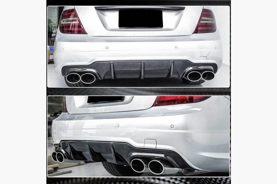 Mercedes C-class W204 2007–2015 Difuzor zadního nárazníku V1 (pro AMG SD/Coupe 2012-2014, karbon) Fotografie 4