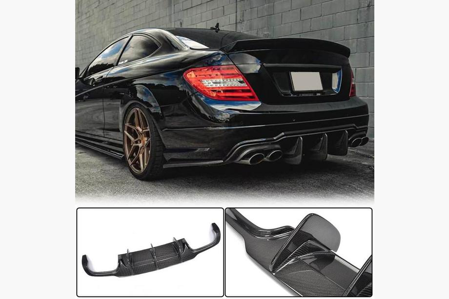 Mercedes C-class W204 2007–2015 Difuzor zadního nárazníku V2 (pro AMG SD/Coupe 2012-2014, karbon) Image