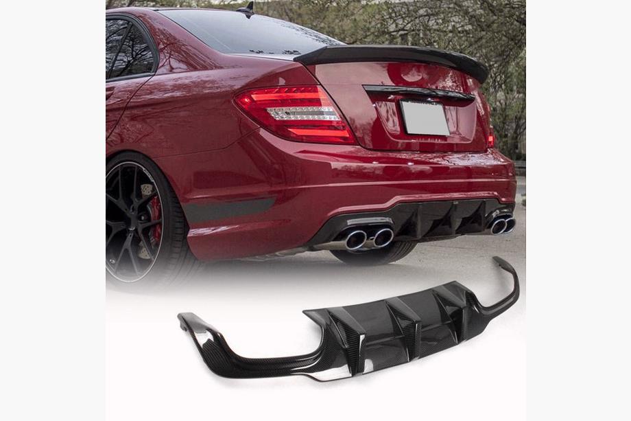 Mercedes C-class W204 2007–2015 Difuzor zadního nárazníku V3 (pro AMG SD/Coupe 2012-2014, karbon) Image