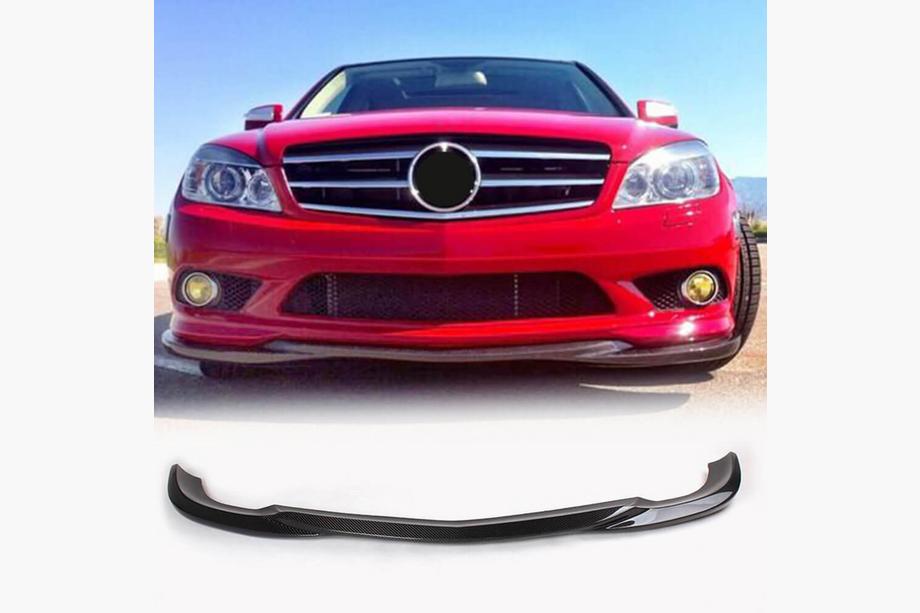 Mercedes C-class W204 2007–2015 Přední lip spoiler na nárazník Lip (pro AMG-Line 2008-2011, karbon) Image