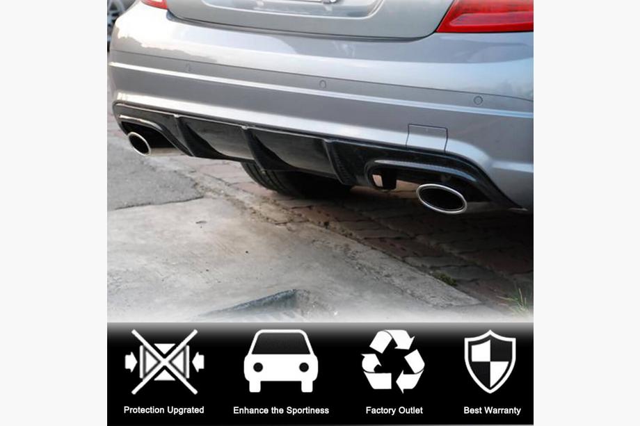 Mercedes C-class W204 2007–2015 Difuzor zadního nárazníku V3 (pro AMG SD 2008-2011, karbon) Fotografie 2