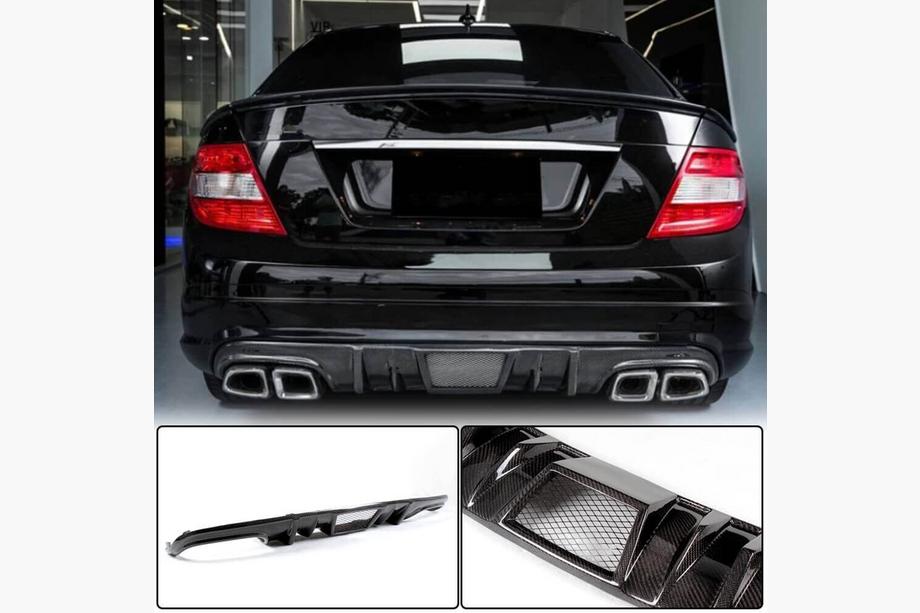 Mercedes C-class W204 2007–2015 Difuzor zadního nárazníku V4 (pro AMG SD 2008-2011, karbon) Image