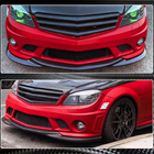 Mercedes C-class W204 2007–2015 Karbonový přední lip spoiler Lip V3 (pro AMG 2008-2011) fotografie 4