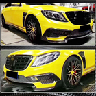 Mercedes S-Class W222 2013–2022 Karbonový lip na přední nárazník (pro S63 AMG 2014-2017) fotografie 4