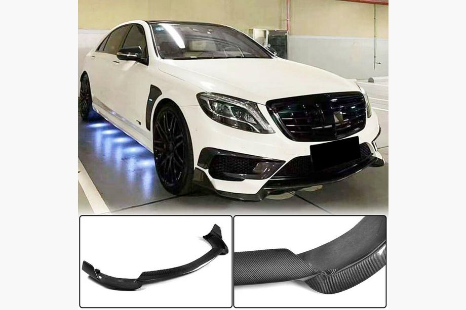 Mercedes S-Class W222 2013–2022 Karbonový lip na přední nárazník (pro S63 AMG 2014-2017) Image