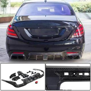 Difuzor zadního nárazníku s koncovkami (pro S63/S65 AMG 2018-2021, karbon) fotografie 1