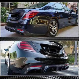 Difuzor zadního nárazníku s koncovkami (pro S63/S65 AMG 2018-2021, karbon) fotografie 3
