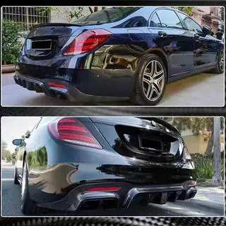 Difuzor zadního nárazníku s koncovkami (pro S63/S65 AMG 2018-2021, karbon) fotografie 3