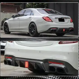 Difuzor zadního nárazníku s koncovkami (pro S63/S65 AMG 2018-2021, karbon) fotografie 4