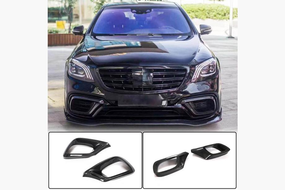 Mercedes S-Class W222 2013–2022 Karbonové vložky předního nárazníku (pro AMG 2018-2021) Image