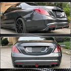 Mercedes S-Class W222 2013–2022 Difuzor zadního nárazníku s výfukovými koncovkami (pro S63 AMG 2014-2017, karbon) fotografie 5