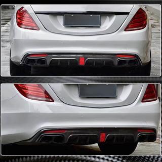 Difuzor zadního nárazníku s výfukovými koncovkami (pro S63 AMG 2014-2017, karbon) fotografie 4