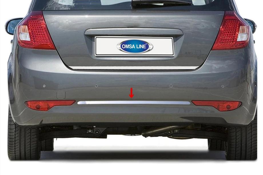 Kia Ceed 2007–2012 Ochranná lišta hrany zadního nárazníku OmsaLine (2009-2012, HB, nerez) Image