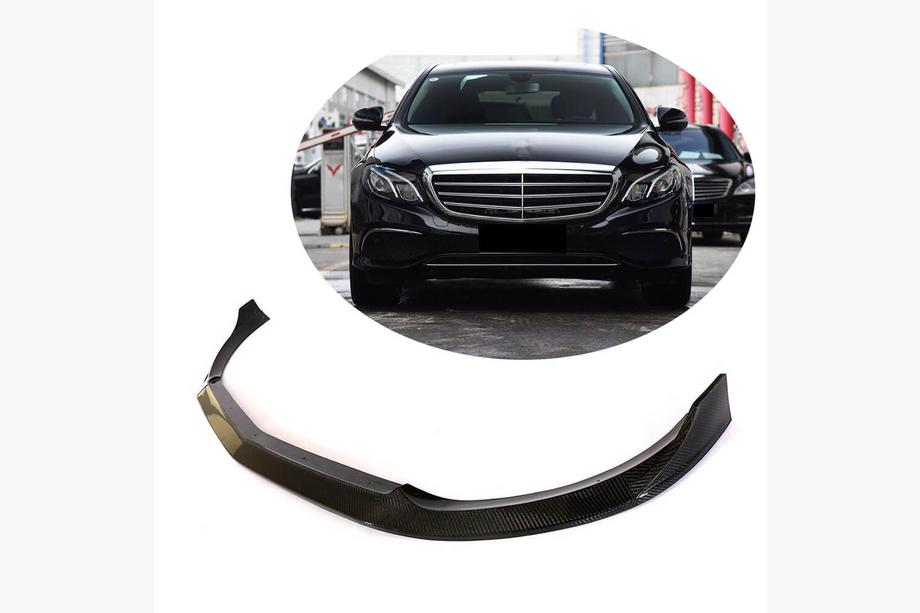 Mercedes E-class W213 2016–2023 Karbonový lip spoiler na přední nárazník (pro Base 2016-2019, Carbon) Image