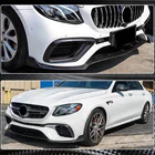 Mercedes E-class W213 2016–2023 Karbonový přední lip spoiler V1 na přední nárazník (pro E63 AMG 2016-2019) fotografie 4