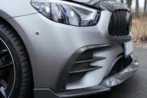 Mercedes E-class W213 2016–2023 Lip spoiler předního nárazníku (pro AMG-Line 2020+, suchý karbon) fotografie 1