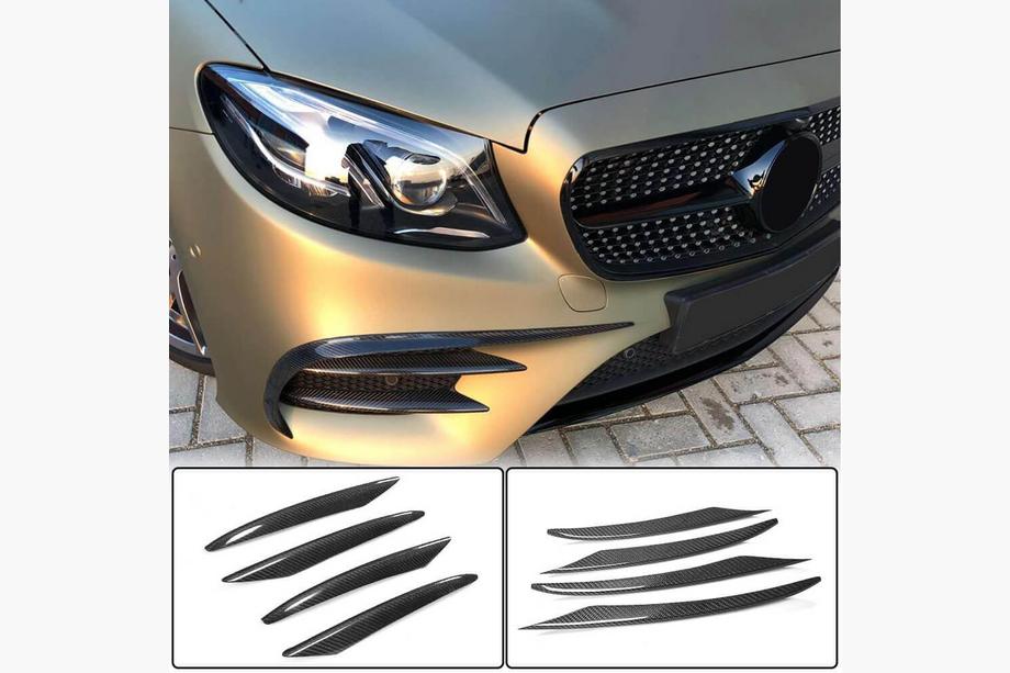 Mercedes E-class W213 2016–2023 Karbonové nástavce předního nárazníku (pro AMG-Line/E43 AMG 2016-2019) Image