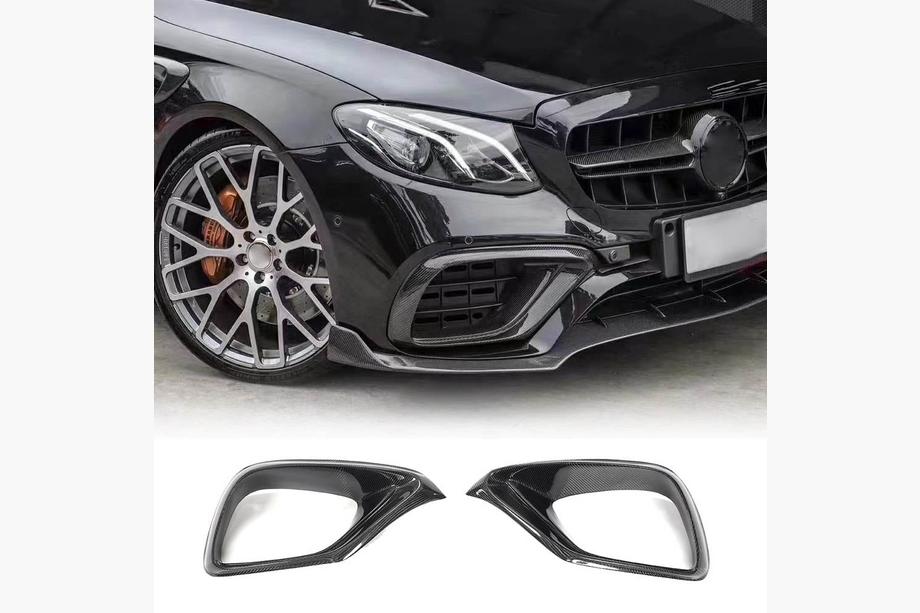 Mercedes E-class W213 2016–2023 Karbonové nástavce na přední nárazník (pro E63 AMG 2016-2019, karbon) Image
