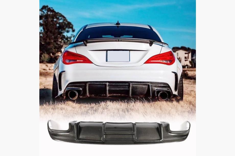 Mercedes CLA C117 2013–2019 Difuzor zadního nárazníku V1 (pro AMG-Line / CLA45 AMG, karbon) Image