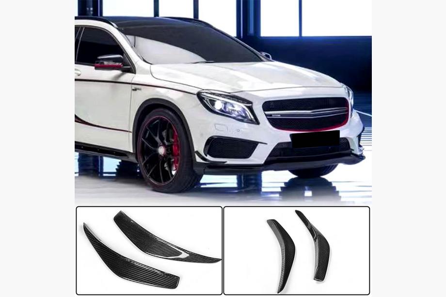 Mercedes CLA C117 2013–2019 Karbonové nástavce na přední nárazník (pro CLA45 AMG SD) Image