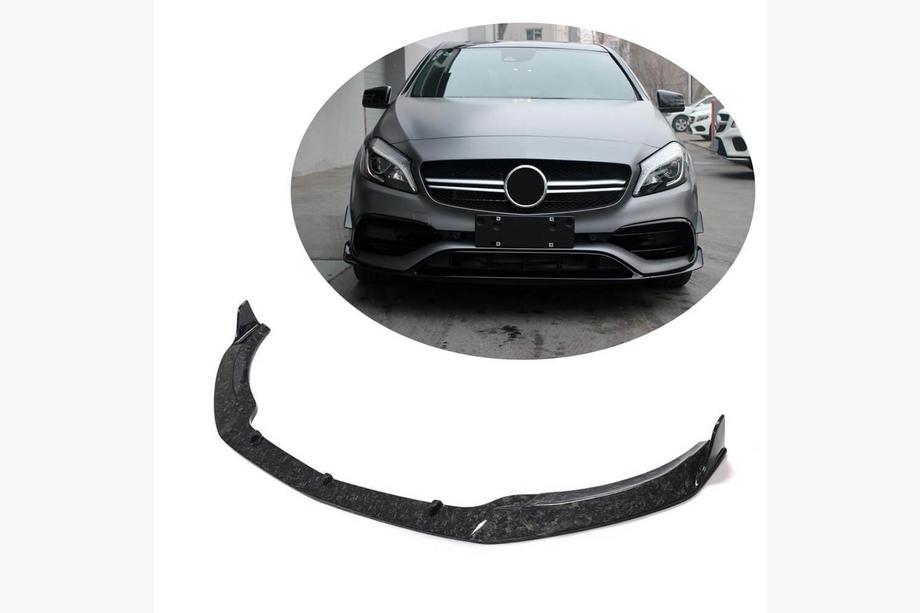 Mercedes A-сlass W176 2012–2018 Karbonový lip na přední nárazník (pro A45 AMG HB 2016-2018, Carbon) Image