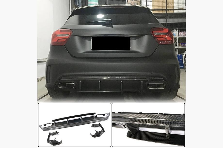 Mercedes A-class W176 2012–2018 Difuzor zadního nárazníku V1 (pro AMG-Line / A45 AMG HB) Image