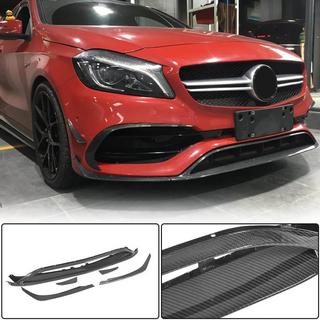 Karbonový lip spoiler na přední nárazník (pro AMG-Line / A45 AMG HB 2016-2018) fotografie 1