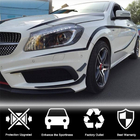 Mercedes A-class W176 2012–2018 Karbonové nástavce předního nárazníku (pro AMG-Line / A45 AMG HB 2013-2015) fotografie 2