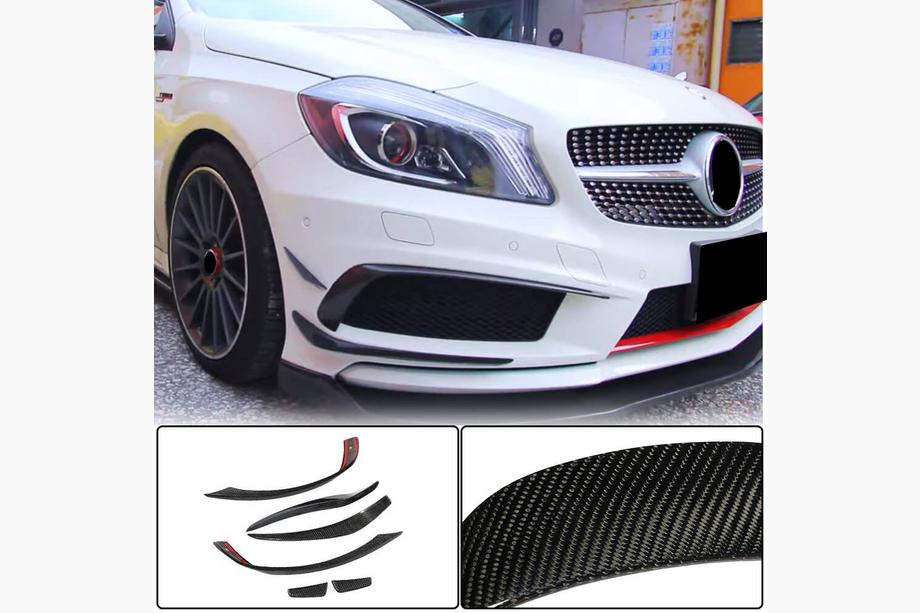 Mercedes A-class W176 2012–2018 Karbonové nástavce předního nárazníku (pro AMG-Line / A45 AMG HB 2013-2015) Image