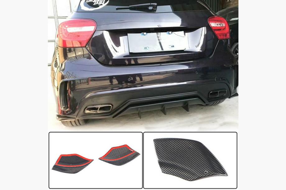 Mercedes A-class W176 2012–2018 Kryty zadního nárazníku Flap (pro AMG-Line / A45 AMG HB, karbon) Image