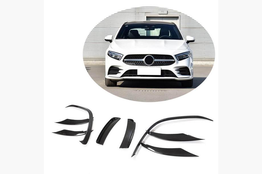 Mercedes A-class W177 2018– Karbonové nástavce na přední nárazník (pro AMG-Line SD 2018-2021) Image