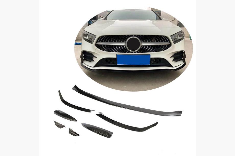 Mercedes A-class W177 2018– Nástavec na přední nárazník Lip V1 (pro AMG-Line SD 2018-2021, karbon) Image