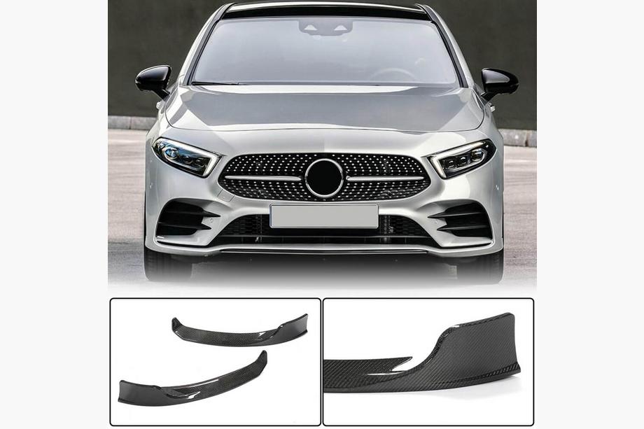 Mercedes A-class W177 2018– Karbonové kryty předního nárazníku Flap (pro AMG-Line 2018-2021) Fotografie 1