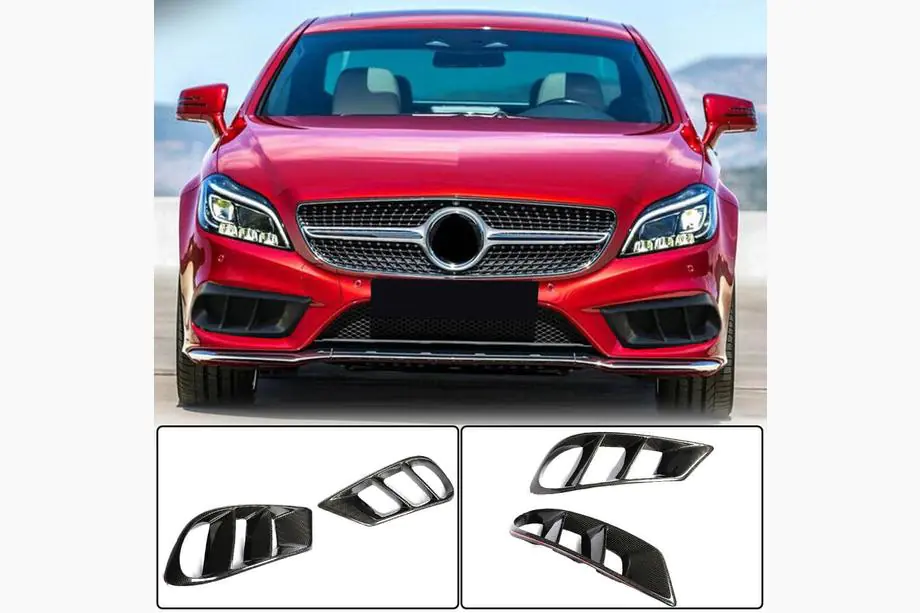 Mercedes CLS C218 2011–2018 Karbonové nástavce na přední nárazník (pro AMG-Line SD 2015-2018, karbon) Image