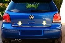 Volkswagen Polo 2001–2009 Nerezová lišta hrany víka kufru 2005-2009 (nerez) fotografie 1