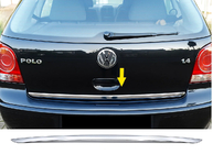 Volkswagen Polo 2001–2009 Nerezová lišta hrany víka kufru 2005-2009 (nerez) fotografie 2