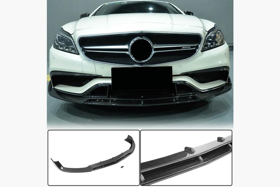 Mercedes CLS C218 2011–2018 Přední lip spoiler Lip V3 na nárazník (pro CLS63 AMG SD 2015-2018, plast) Fotografie 2