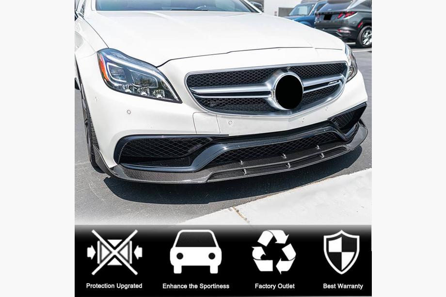 Mercedes CLS C218 2011–2018 Přední lip spoiler Lip V3 na nárazník (pro CLS63 AMG SD 2015-2018, plast) Fotografie 4