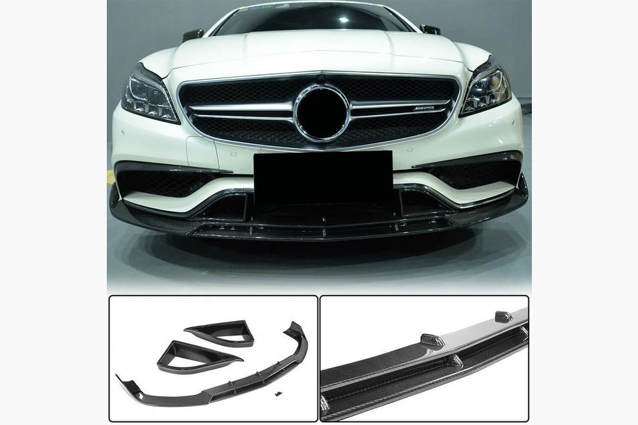 Mercedes CLS C218 2011–2018 Přední lip spoiler Lip V3 na nárazník (pro CLS63 AMG SD 2015-2018, plast) Fotografie 8