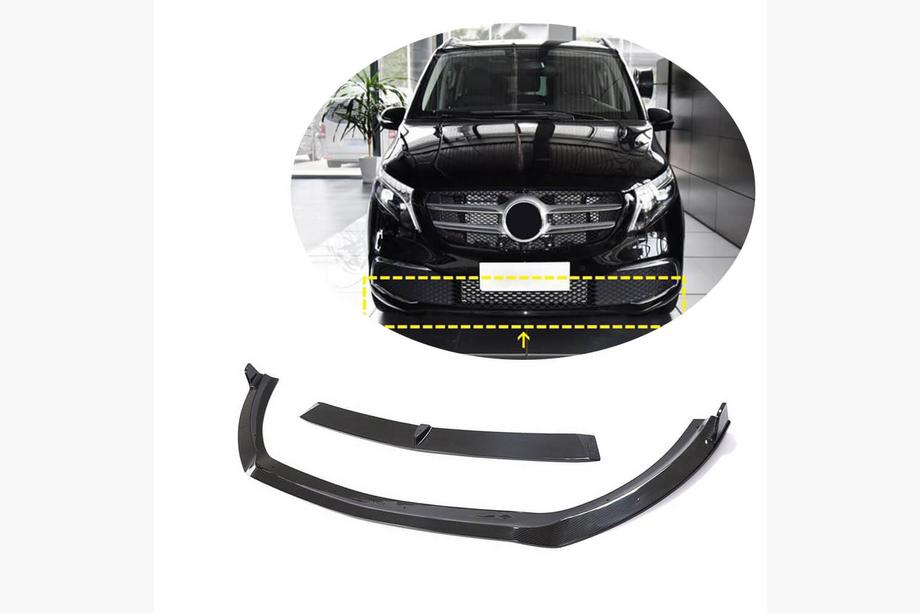 Mercedes Vito/V-class W447 2014– Nástavec předního nárazníku Lip (2020+, suchý karbon) Image