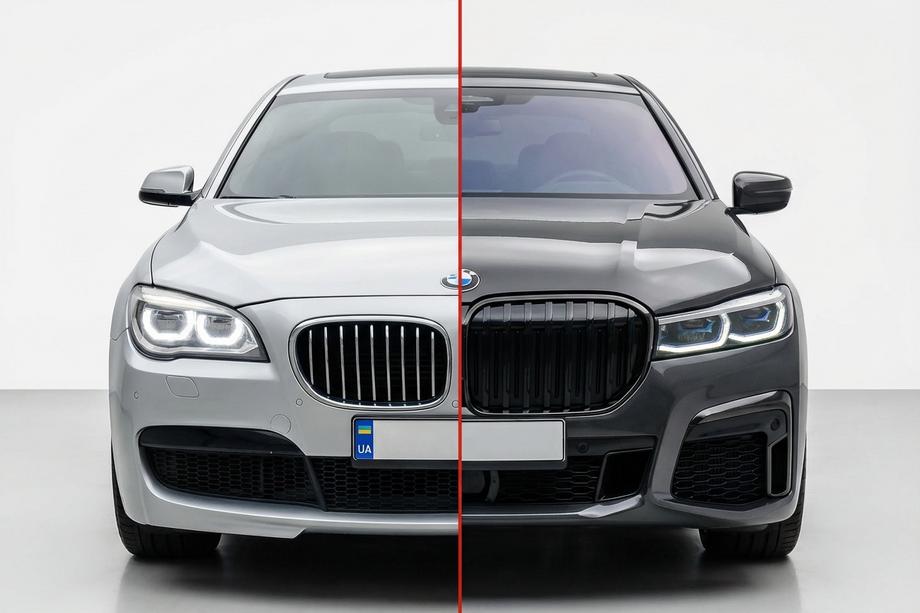 BMW řady 7 F01/F02 2008–2015 Restylingový body kit pro G12 M760 (bez výměny víka kufru a zadních blatníků) Fotografie 1
