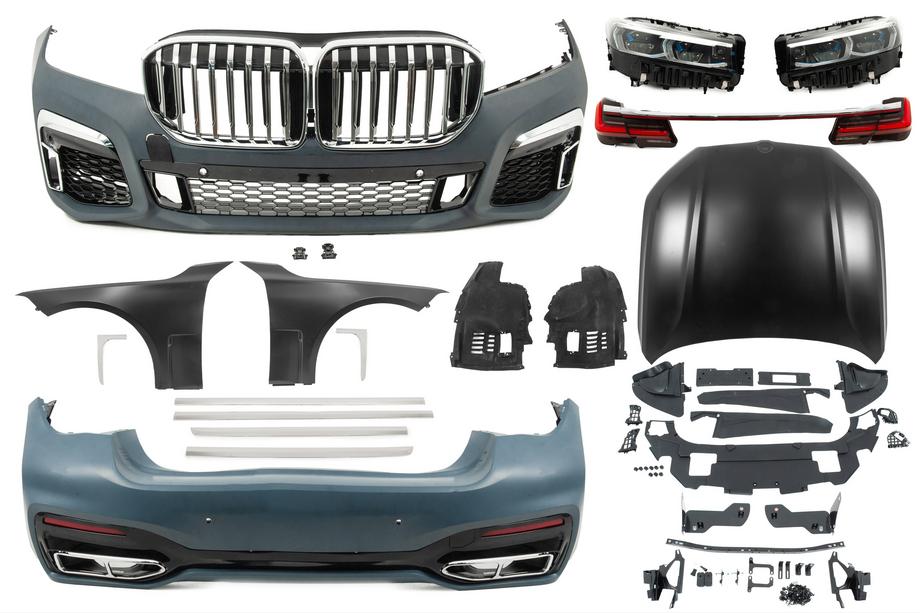 BMW řady 7 F01/F02 2008–2015 Restylingový body kit pro G12 M760 (bez výměny víka kufru a zadních blatníků) Fotografie 6