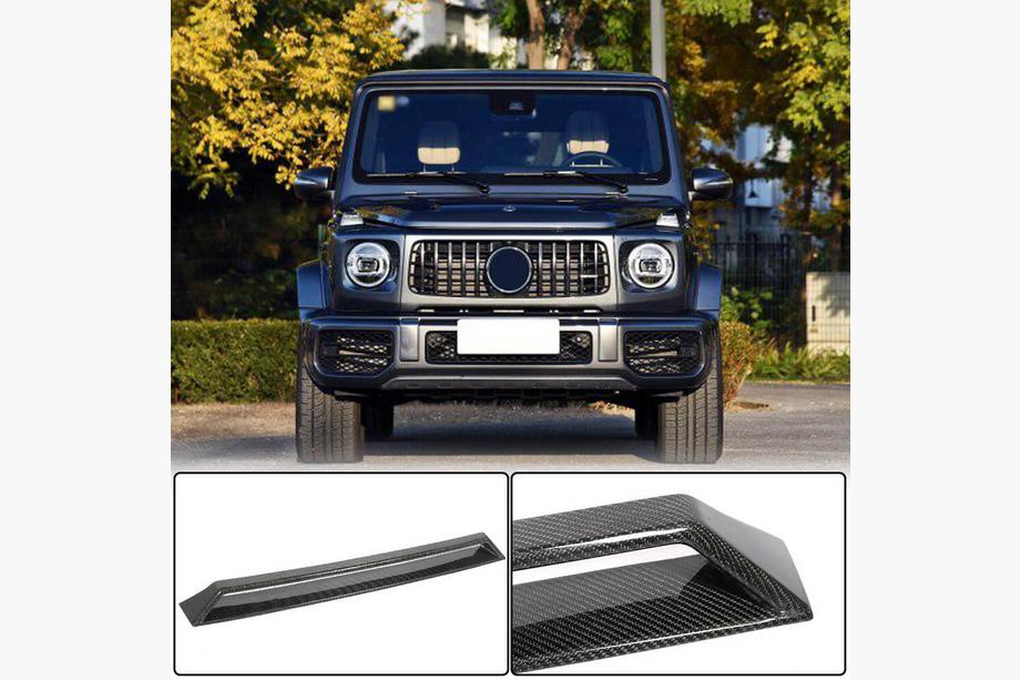 Mercedes G-Class W463 2018–2024 Karbonový nástavec předního nárazníku V2 (pro G63 AMG, suchý karbon) Image