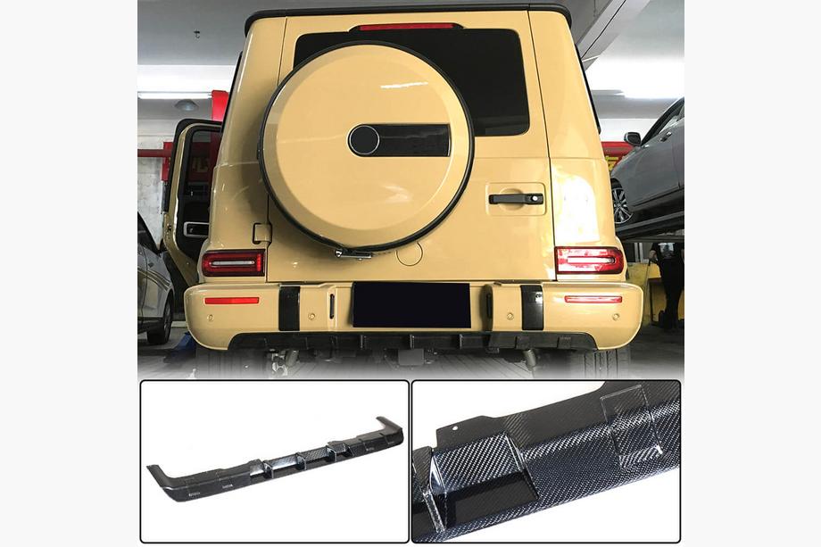 Mercedes G-Class W463 2018–2024 Difuzor zadního nárazníku V1 (pro G63 AMG, karbon) Image