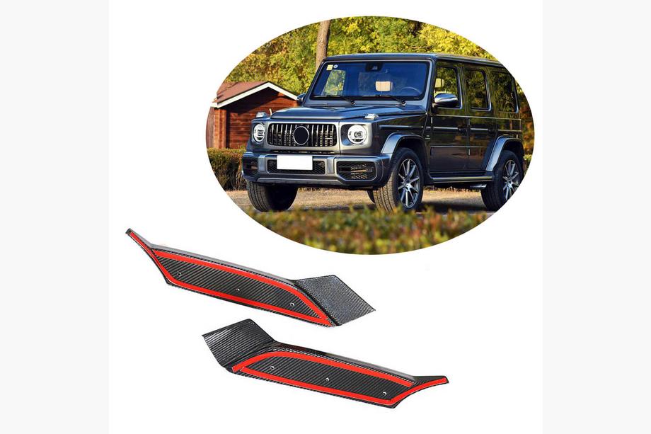 Mercedes G-Class W463 2018–2024 Karbonové nástavce na přední nárazník Flap (pro G63 AMG 2019-2021, karbon) Image